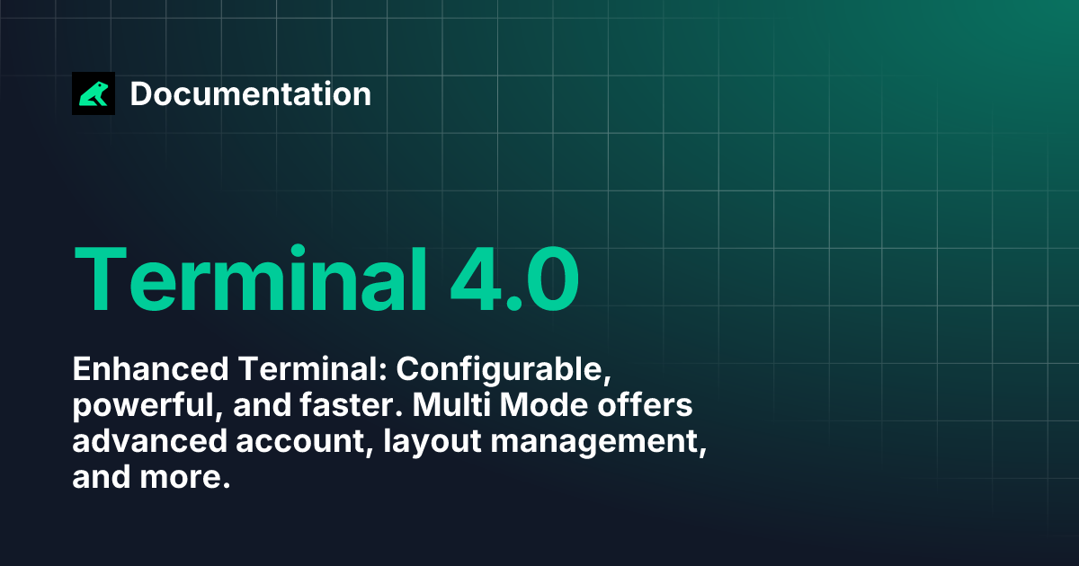 Terminal 4.0 : Everything Explained